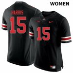 Women's Ohio State Buckeyes #15 Jaylen Harris Blackout Nike NCAA College Football Jersey New Year FYS8644AN